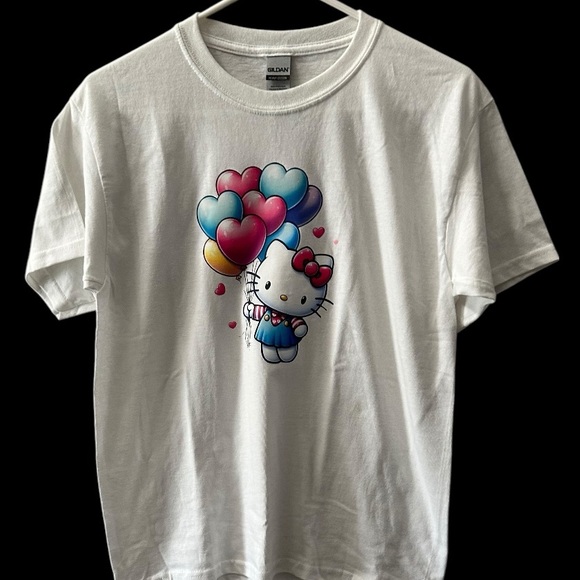 Hello Kitty Short Sleeve Tee Shirt with Logo on the Front. Brand New without Tag - Picture 1 of 10